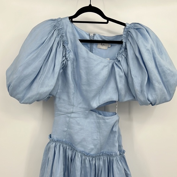Aje Chateau Cut Out Mini Dress in Sky Blue - Picture 7 of 13